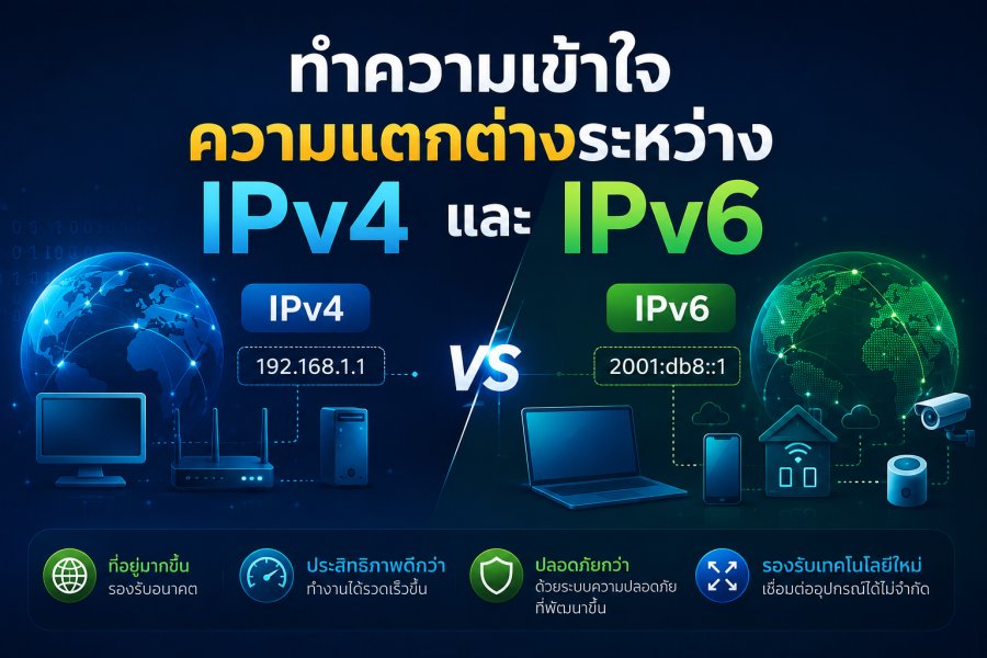 ทำความเข้าใจความแตกต่างระหว่าง IPv4 และ IPv6